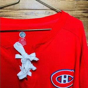 Montreal Canadians Official NHL light sweatshirt lace up tunic hockey sports USL